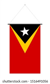 the national flag of timor leste vertical