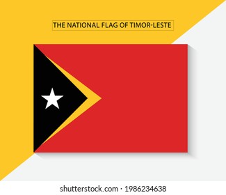 The national flag of  timor-leste vector design