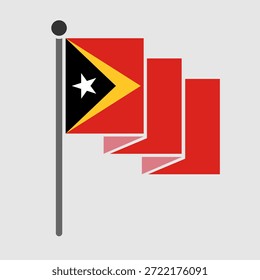 Bandeira nacional de Timor-Leste vetorial design