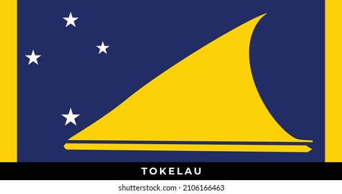 The national flag of Tokelau Flag. Vector illustration of Tokelau Flag, Vector of Tokelau flag.