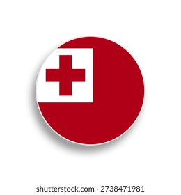 The national flag of Tonga. 