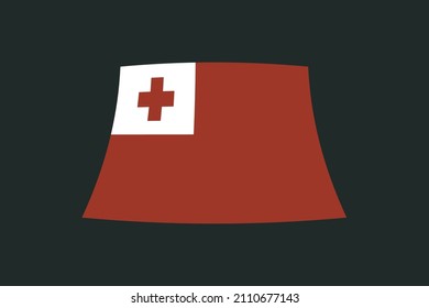 National flag of Tonga. Flag Conceptual vector design for Kingdom of Tonga. Flag for holiday, school,  University,  and government office.
