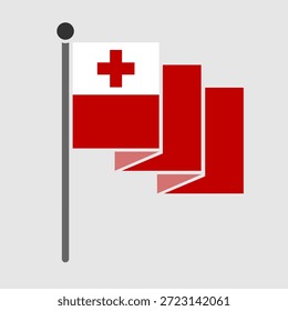 Nationalflagge von Tonga, Vektordesign