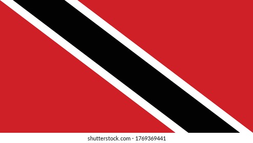 National flag of Trinidad and Tobago. Vector illustration, Vector of Trinidad and Tobago flag. EPS, Vector, illustration.
