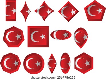 The national flag of Turkey, officially the Turkish flag  is a red flag featuring a white star and crescent on its emblem, a prominent symbol of the Ottoman Empire.