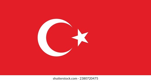 National flag of Turkey that can be used for celebrating Turkey national days. Vector illustration