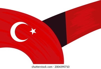 national flag of Turkey waving isolated