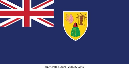 National flag of Turks and Caicos Islands that can be used for national days. Vector illustration