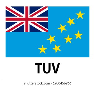 The national flag of the Tuvalu