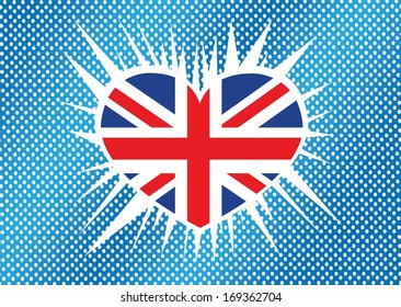 National flag of UK ,  the United Kingdom of Great Britain and Northern Ireland idea design