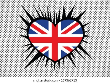 National flag of UK ,  the United Kingdom of Great Britain and Northern Ireland idea design