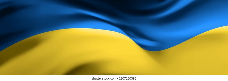 National flag of Ukraine. Country official symbol. Banner, background