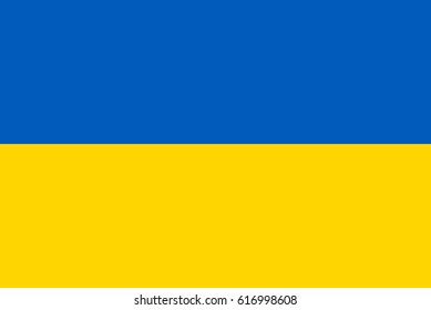 The national flag of Ukraine is the official state symbol of Ukraine, as well as one of the national symbols of Ukrainians.Flat vector illustration. EPS10.