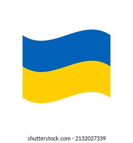 National flag of Ukraine on white background Vector illustration