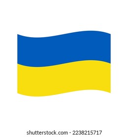 National flag of Ukraine on white background Vector illustration