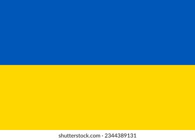 National flag of Ukraine. Vector illustration.