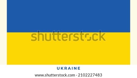 The national flag of Ukraine Flag. Vector illustration of Ukraine Flag, Vector of Ukraine flag.