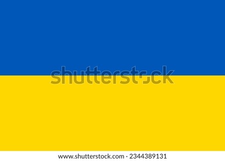 National flag of Ukraine. Vector illustration.