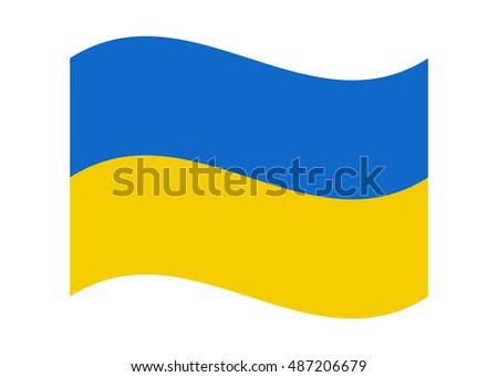 National flag of Ukraine. Vector illustration