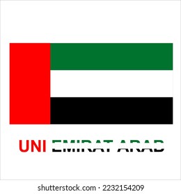 national flag of Uni Emirat Arab in different shapes