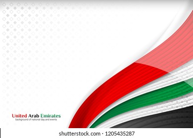 National Flag of United Arab Emirates Background Concept for Independence, National Day and other events, Vector Illustration Design