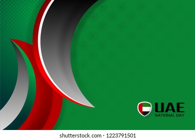 National Flag of United Arab Emirates Background Concept for Independence, National Day and other events, Vector Illustration Design