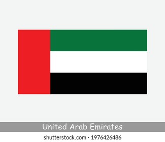 National Flag of United Arab Emirates. UAE Country Flag. Emirati Detailed Banner. EPS Vector Illustration Cut File svg