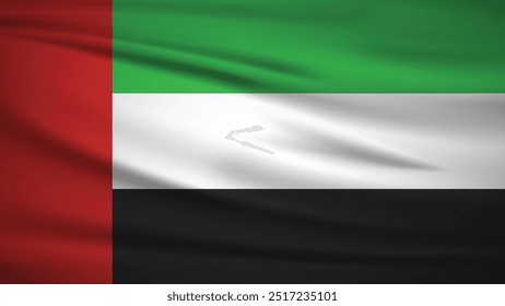 Bandera nacional de Emiratos Árabes Unidos Ilustración de fondo