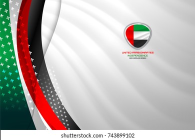 National Flag of United Arab Emirates Background Concept for Independence Day and other events, Vector Illustration Design