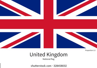 National Flag United Kingdom Correct Proportions Stock Vector (Royalty ...