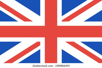 National flag of the United Kingdom. Vector illustration.