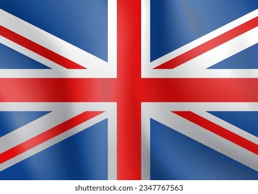 National flag of United Kingdom. Vector illustration.