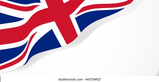 national flag of the United Kingdom waving