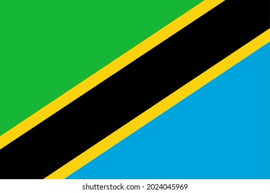 National flag United Republic of Tanzania