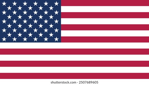 National Flag of United State Of America vector design and illustration 