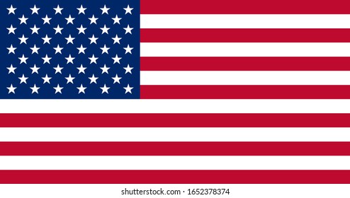 the national flag of united states of america. proportion 10:19