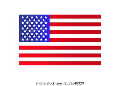 national flag of United States America. isolated vector 