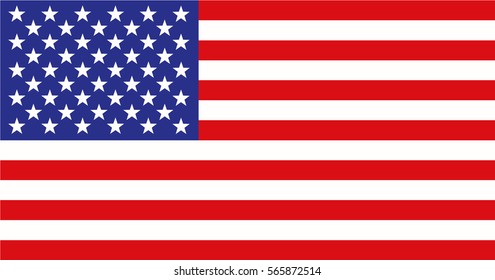 The national flag of the United States of America. Official colors and proportion of flag of USA.Vector illustration.