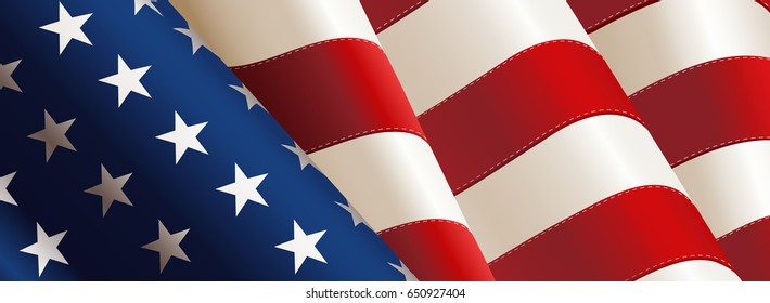 National flag of United States of America. Vector illustration