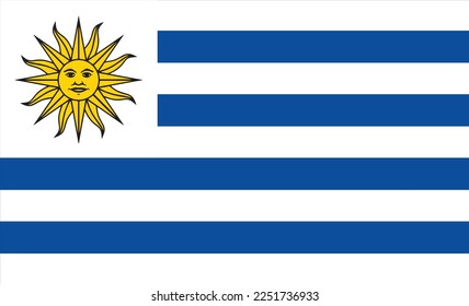 National Flag of Uruguay Flag Design with official colors