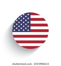 National flag of USA icon vector illustration isolated on white background.