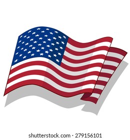 National Flag of the USA. Vector.
