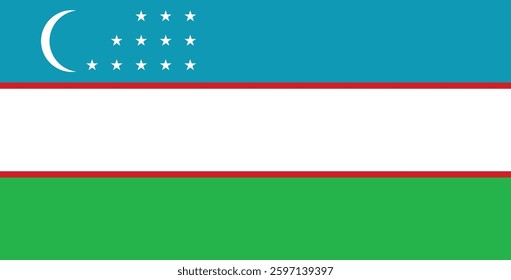  The national flag of Uzbekistan 