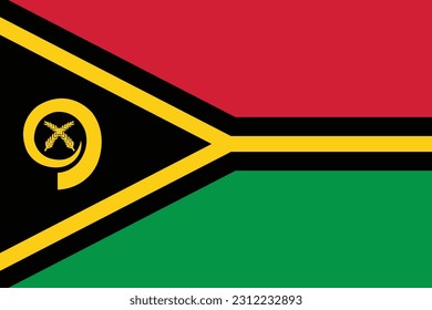 Die Nationalflagge von Vanuatu