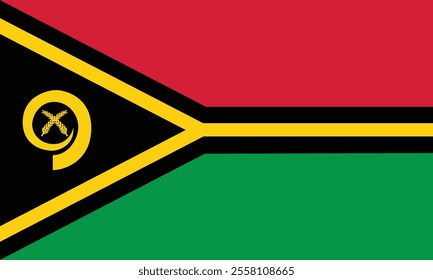 The national flag of Vanuatu was adopted on 18 February 1980