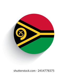 Indicador nacional de la ilustración vectorial de icono de Vanuatu aislada en fondo blanco.
