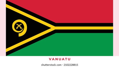 The national flag of Vanuatu Flag. Vector illustration of Vanuatu Flag, Vector of Vanuatu flag.