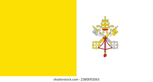 National flag of Vatikan that can be used for celebrating Vatikan national days. Vector illustration