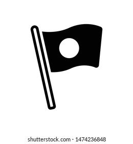 National flag vector black icon for
