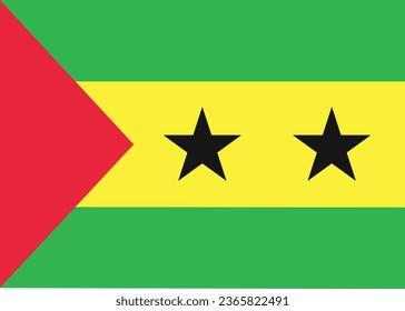 National flag vector illustration of São Tomé.